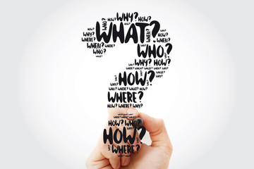 Question mark - Questions whose answers are considered basic in information gathering or problem...