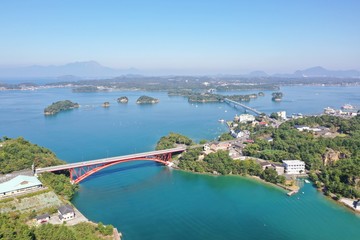 Fototapeta premium Beautiful sea and landscape in Amakusa