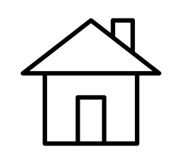 House, home residence address or real estate line art vector icon for apps and websites