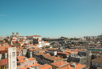 Architecture of the building and house of Porto, Portugal