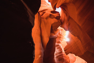 Inside of colourful Antelope Canyon