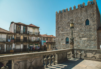 Naklejka premium Porto in Portugal and its ancient and picturesque architecture of buildings and houses surrounding the Douro River