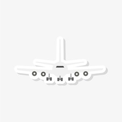 Airport sticker, Airplane on the runway 