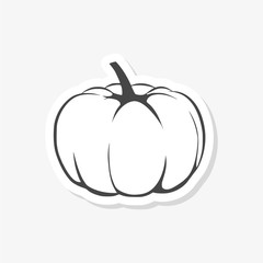 Pumpkin sticker or logo, Autumn Pumpkin 