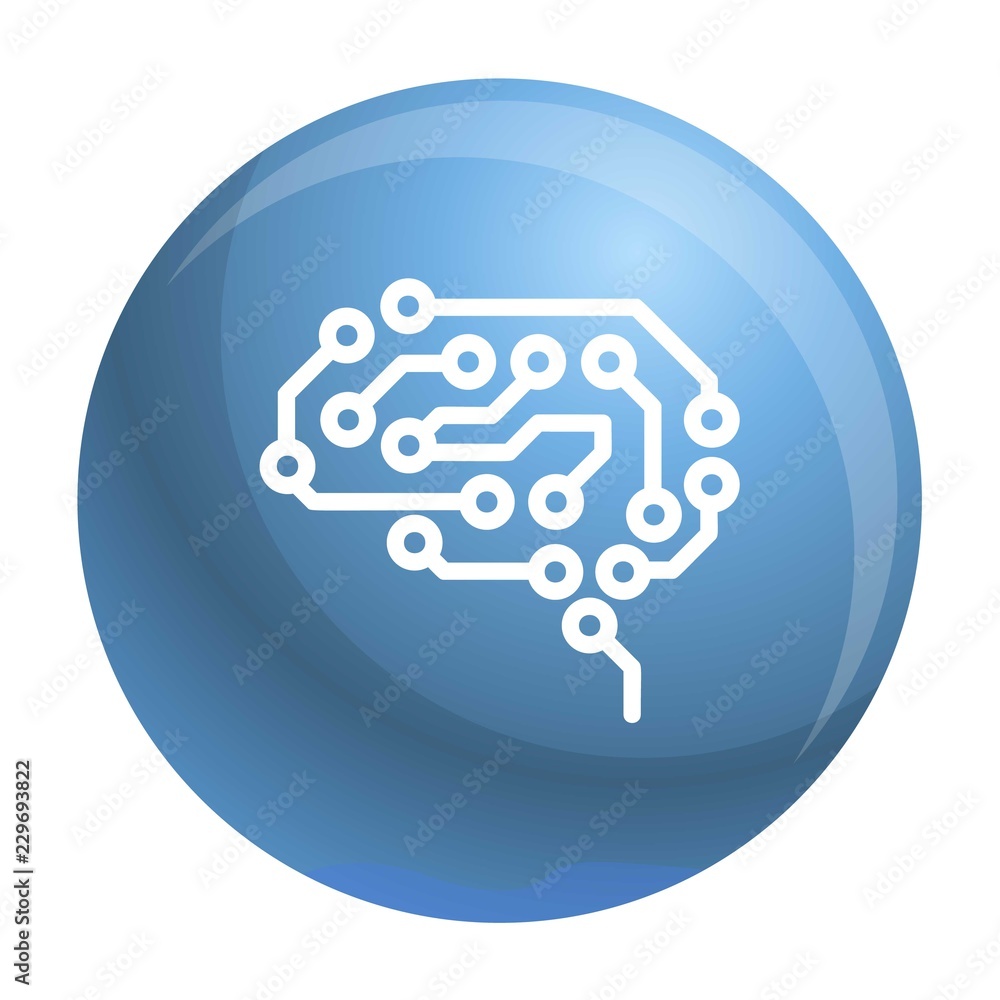 Poster future brain icon. outline future brain vector icon for web design isolated on white background