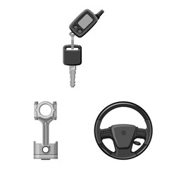 Isolated object of auto and part sign. Collection of auto and car vector icon for stock.