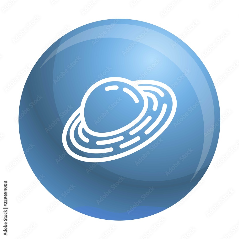 Poster saturn planet icon. outline saturn planet vector icon for web design isolated on white background