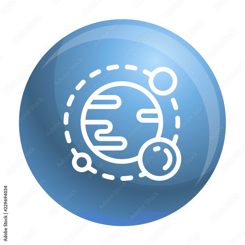 Poster space planet icon. outline space planet vector icon for web design isolated on white background