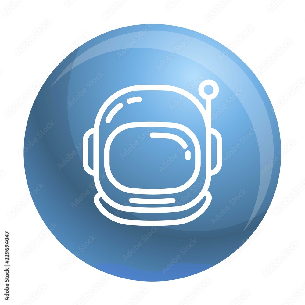 Poster astronaut helmet icon. outline astronaut helmet vector icon for web design isolated on white backgro
