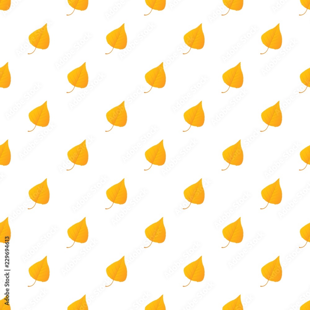 Poster orange birch leaf pattern seamless repeat background for any web design