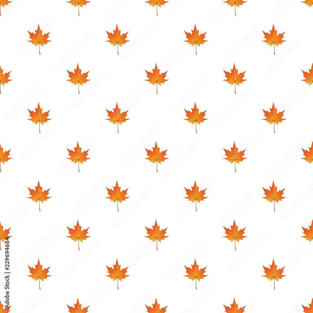 Poster autumn maple leaf pattern seamless repeat background for any web design