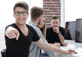 Fototapeta premium Successful businessman working at the office