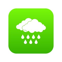  Cloud icon digital green for any design isolated on white vector illustration