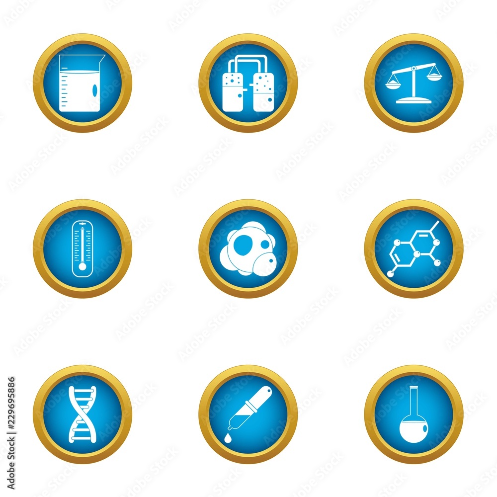Poster genome icons set. flat set of 9 genome vector icons for web isolated on white background