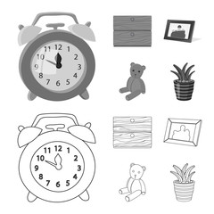 Fototapeta premium Vector design of dreams and night icon. Set of dreams and bedroom vector icon for stock.