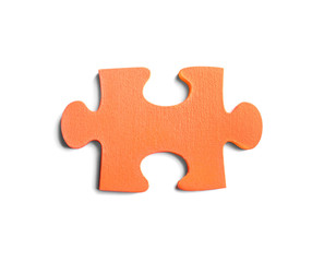 Fototapeta premium Piece of jigsaw puzzle on white background
