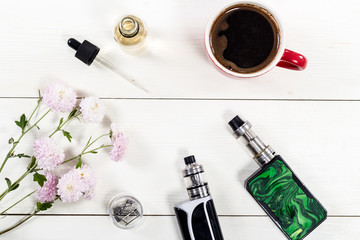 Still life with vape devices