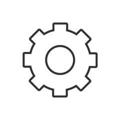 Gear line icon on a white background