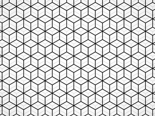 Fototapeta premium Abstract geometric background with cubes. Geometrical concept with lines