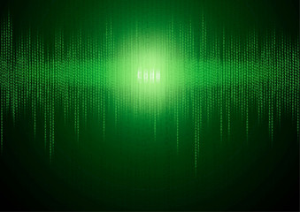 green binary code numbers