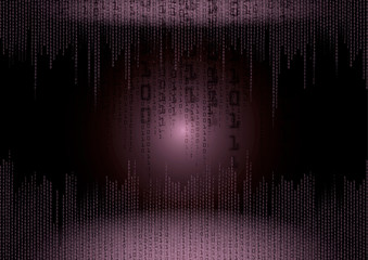 brown binary code numbers