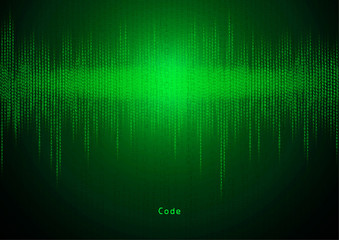 green binary code numbers