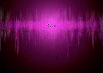 Red binary code numbers