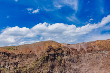 Crater of Mount Vesuvius, in Italy