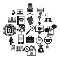 Working week icons set. Simple set of 25 working week vector icons for web isolated on white background