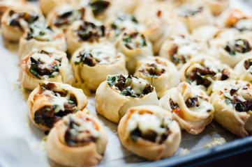 homemade healthy pastries on a white background