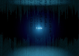 blue computer code 