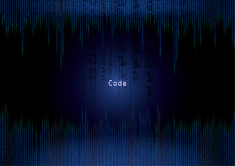 blue computer code 
