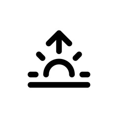Sunrise vector icon isolated on background. Trendy sweet symbol. Pixel perfect. illustration EPS 10.