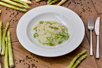  rice risotto with asparagus