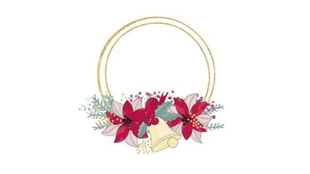 Merry Christmas New Year Wedding JINGLE BELLS animated greeting card