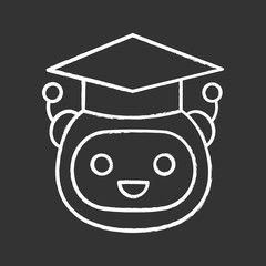 Machine learning chalk icon