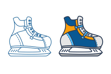 Vector ice hockey skate boot icon