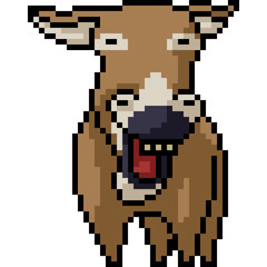 Obraz premium vector pixel art funny donkey
