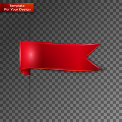 Red bookmarks isolated on transparent