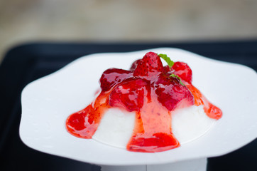 Sweet red strawberry candy..