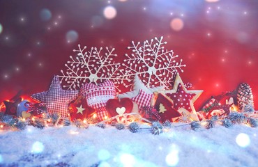 Weihnachtlicher Hintergrund - Landhausstil  - Fest der Liebe