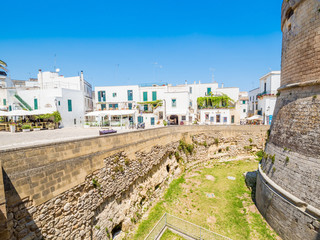 Otranto, Apulia, Italy - Jul 09, 2018: The old town of Otranto in Italy, province of Lecce (Apulia,...