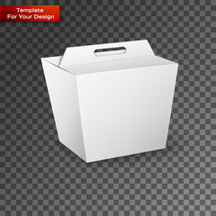 White Product Package Box Illustration Isolated On