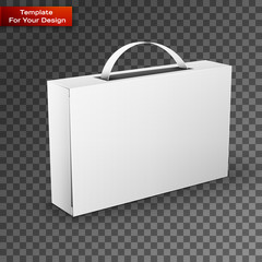 White Product Package Box Illustration Isolated On