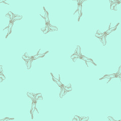 Horseradish vector calligraphy seamless pattern