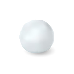 Realistic snowball icon isolated on white background. Vector illustration.