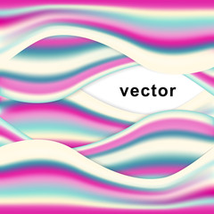 Colored horizontal  waves abstract background. Vector template. Modern design.