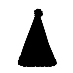 silhouette of santa claus hat, new year