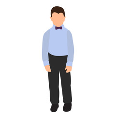 vector, isolated, flat style, child, without a face