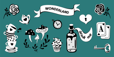 wonderland vector set